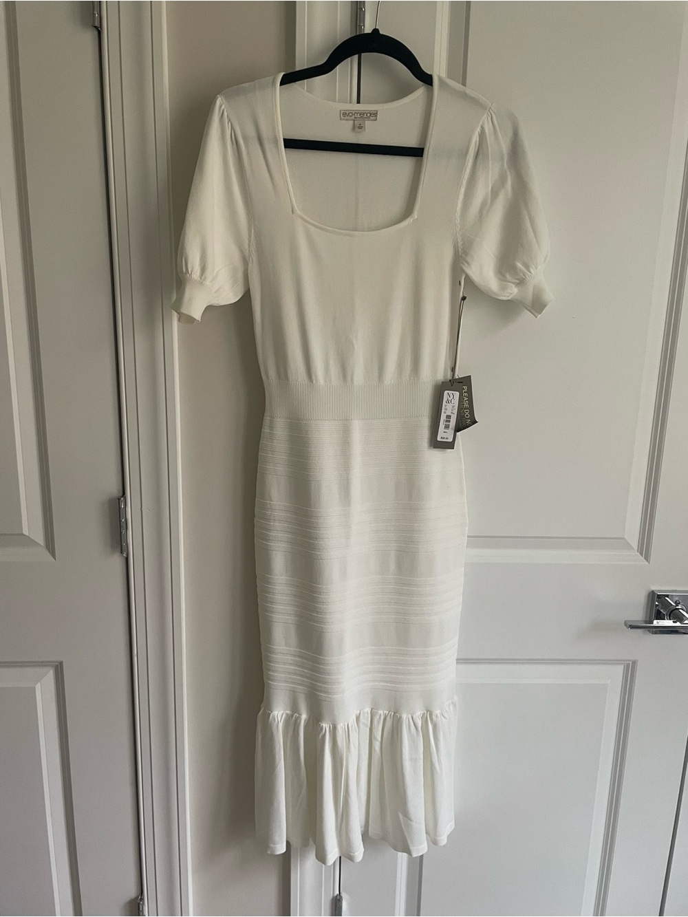 NY&C Eva Mendes Bodycon Flare Hem Midi Dress